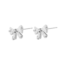 Load image into Gallery viewer, Cz Bow Tie Earrings