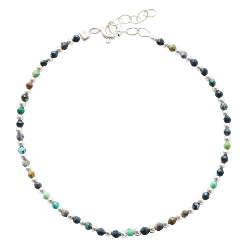 Semi-Precious Beaded Bracelet - Silver