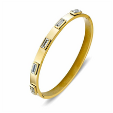 Load image into Gallery viewer, CZ Bezel Set Bangle