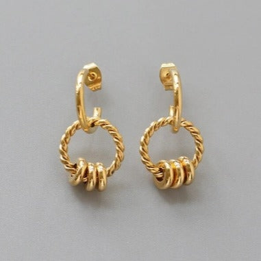 Twist Ring Stud Earring