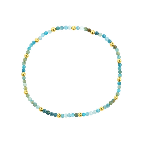 Semi-Precious Beaded Bracelet - Gold