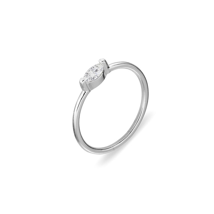 Marquise Cz Thin Band Ring