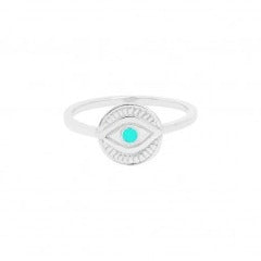 Ring with Eye Silver Turquoise