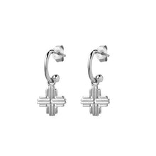 Load image into Gallery viewer, Patterned Cross Earring