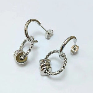 Twist Ring Stud Earring