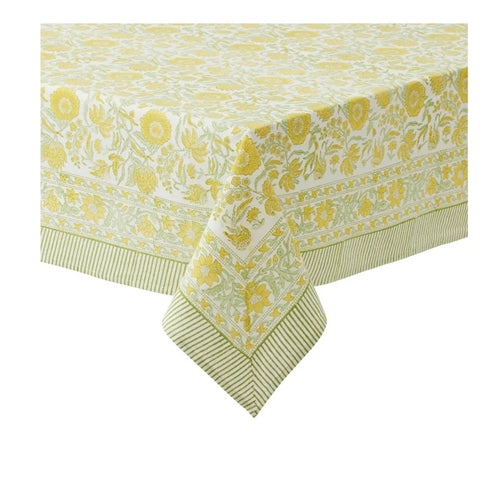 Marigold Cotton Block Tablecloth