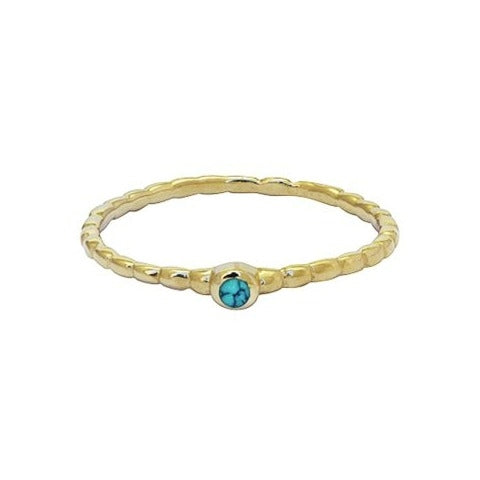 Blue Stone Petite Ring GF