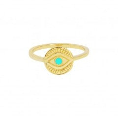 Ring with Eye Gold Turquoise