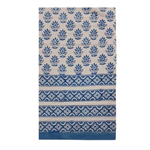 Load image into Gallery viewer, Tablecloth Cotton Block Print Blue/White