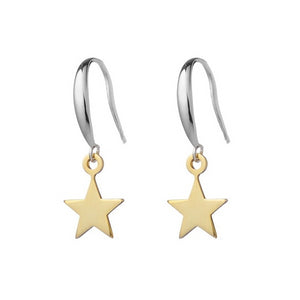 Two-tone Star Charm Earring