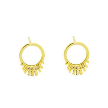 Load image into Gallery viewer, Circle Cz Stud Earring