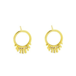 Circle Cz Stud Earring