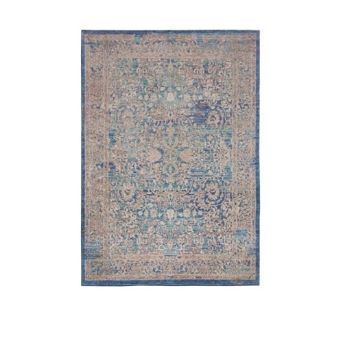 Nimrit Blue Machine Washable Rug