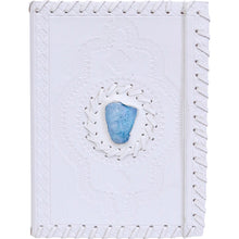 Load image into Gallery viewer, Leather Notebook w Gem