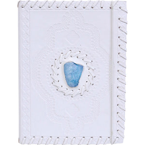 Leather Notebook w Gem