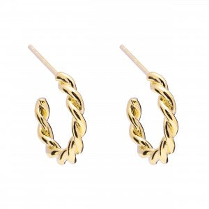 Twist Stud Hoop Earring