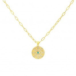 Necklace Circle Cz Eye