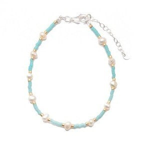 Tori Pearls & Turquoise Bracelet
