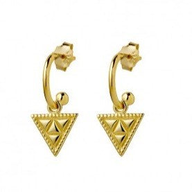 Patterned Triangle Earring