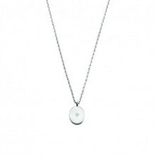 Load image into Gallery viewer, Oval Pendant with CZ Detail Necklace