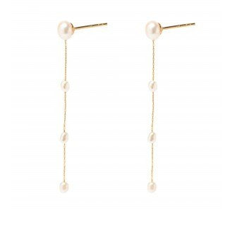 Pearl Chain Stud Earring