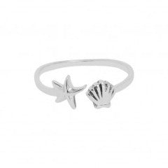 Starfish & Shell Ring