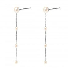 Load image into Gallery viewer, Pearl Chain Stud Earring